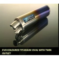 Rev Tec Evo Color titanium Oval with twin outlet for CB400